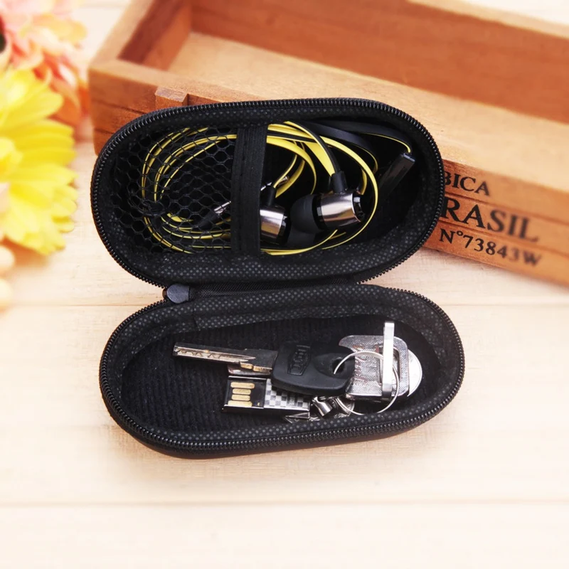 Elliptical EVA Storage Cases Portable Headphone Case for Cellphone USB Chargers Cables Headphone Cable Mp3 Mp4 Keys