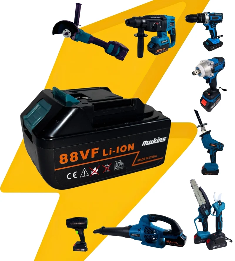 Batteria ricambio 88V Max 2000mAh Motosega Smerigliatrice Trapano Avvitatore