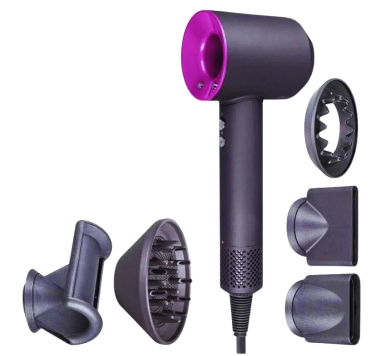 Asciugacapelli Professionale Super Regolabile con 5 Accessori 1800w 5 in 1
