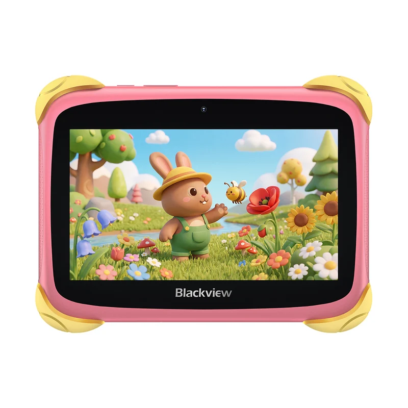Blackview LINK Mini Kids – Tablet Bambini 7" | Display Anti-Luce Blu, Google Kids Space, Custodia Antishock Inclusa
